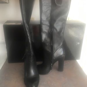 Black knee high boots
